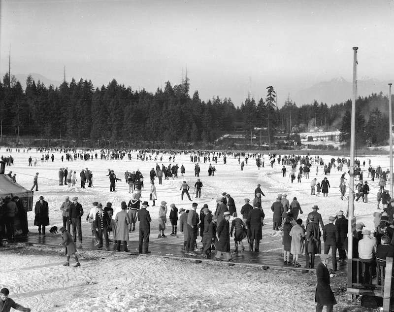 Lost Lagoon Outdoor Ice Skating 1929