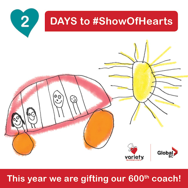 Show of Hearts Telethon on Global - 2 Days to Go Sunshine Coach