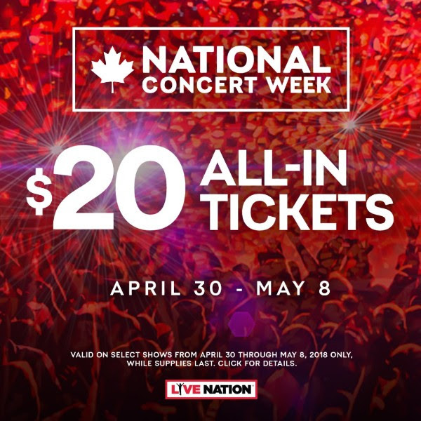 Live Nation Launches National Concert Week » Vancouver Blog Miss604