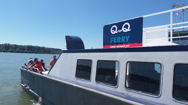 Q to Q ferry service in New Westminster