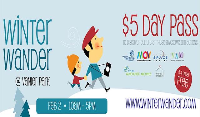 Visit 5 Cultural Venues for $5 During Winter Wander at Vanier Park