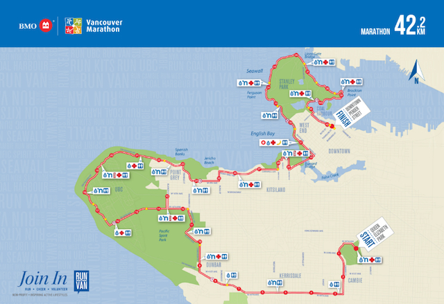 Vancouver Marathon Map