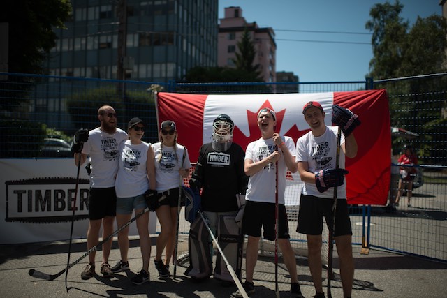 Timber Canada Day Ball Hockey on Robson