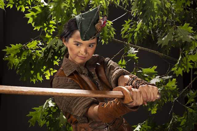 Carousel Theatre for Young People: Kaitlyn Yott as Peter Pan. Photo by Tim Matheson.