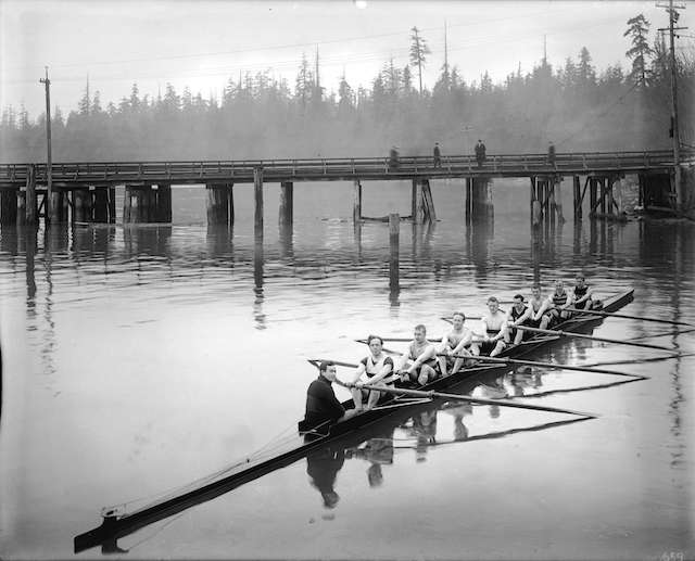 1920 - Vancouver Rowing Club, Stanley Park Bridge.