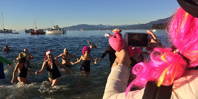 Polar Bear Swim. Tourism Vancouver Photo.