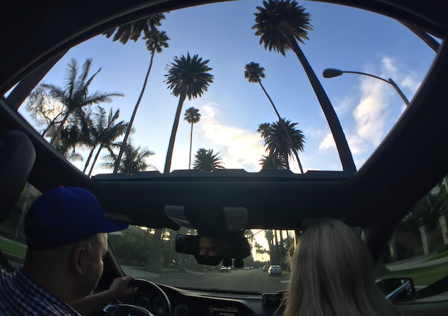 Tony driving Keira-Anne and I around in L.A. back in 2016