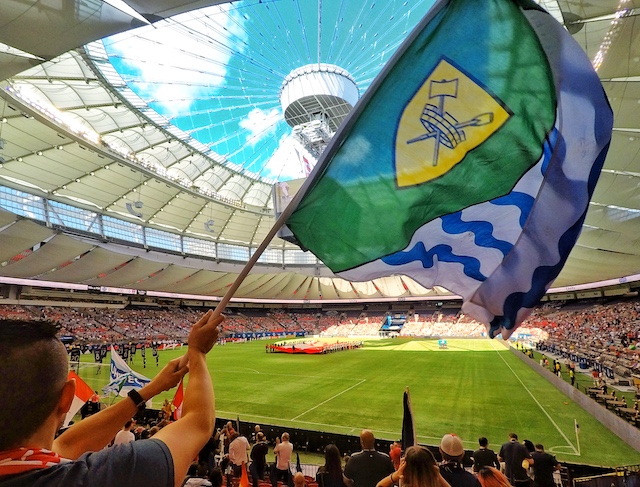 Vancouver Flag John BC Place Whitecaps