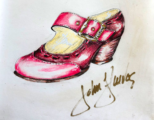 John fluevog Bonnie henry sketch