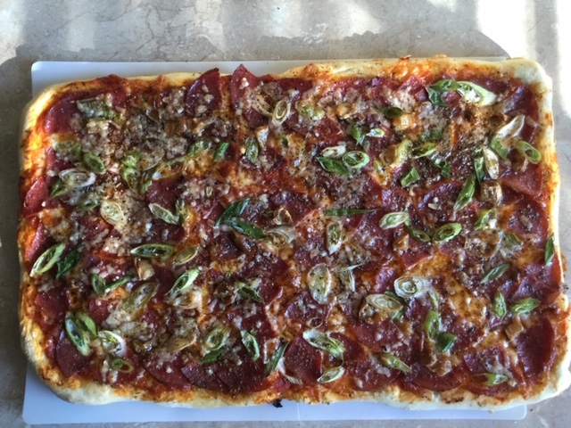 Patricia's Salami Pizza