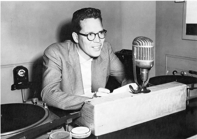 Bill Reid at the CBC, c.1950. Courtesy of the CBC.