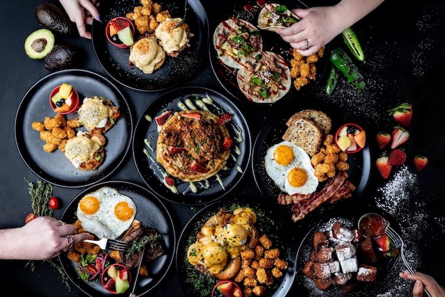 A table featuring a dozen menu items from MATCH Eatery and Public House in Langley