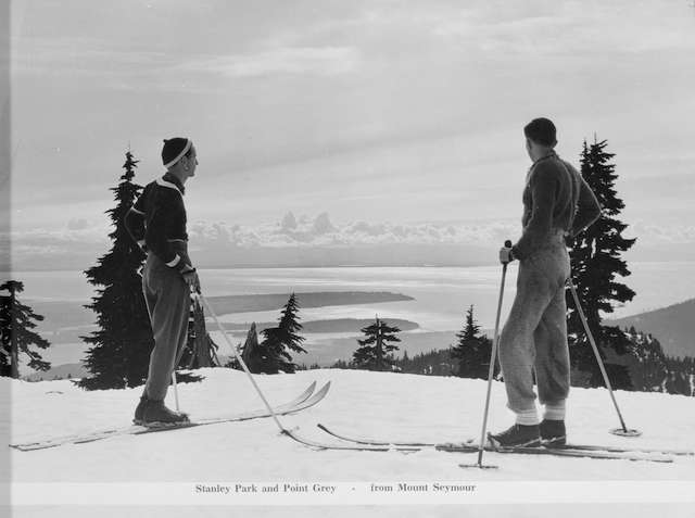 1950 - View of Stanley Park and Point Grey from Seymour. Archives# CVA 586-5087.