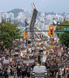 Photo from the Juneteenth March in Vancouver, courtesy of Freedom March Vancouver
