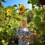 Mom604 with the sunflowers at VanDusen