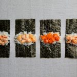 Hello Nori rolls: Truffle lobster, scallop, spicy salmon, shrimp