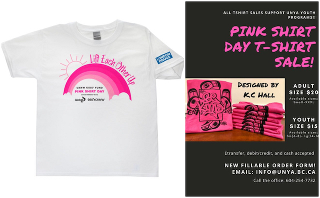 Where to Get Your Pink Shirt Day T-Shirt in Vancouver