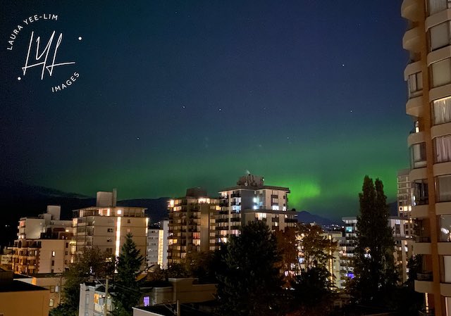 Aurora Borealis from Downtown Vancouver by Laura Lee-Yim