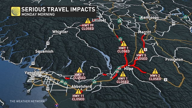 Travel Impacts BC Storm 2021