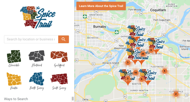 Surrey Spice Trail Map