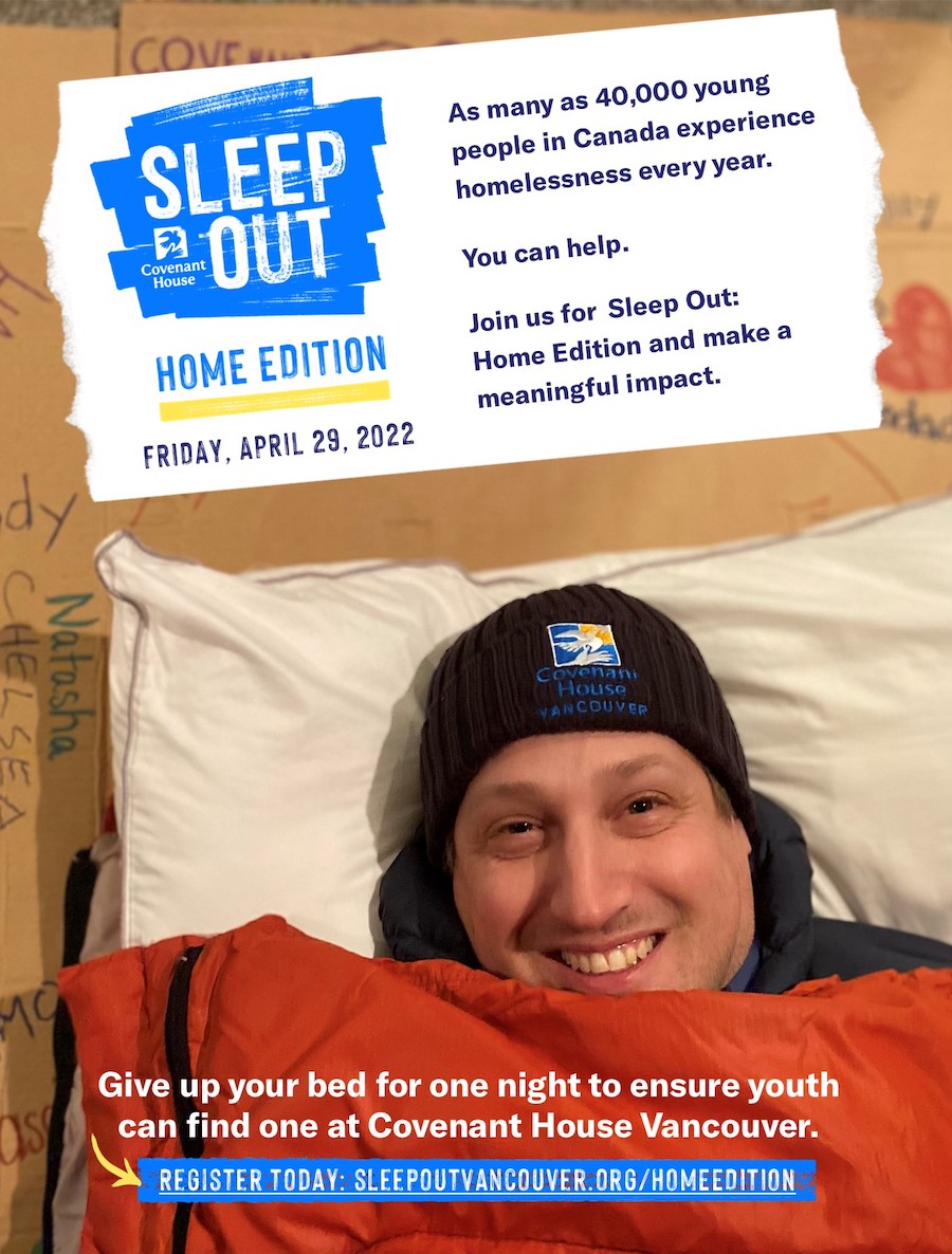 Covenant House Sleep Out Home Edition