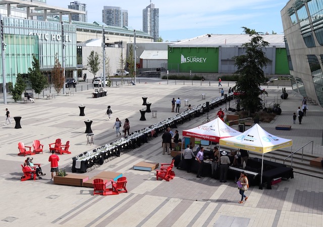 The Long Long Table at Surrey Civic Plaza