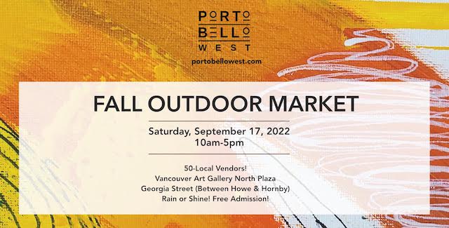 Portobello West Fall Market banner 2022