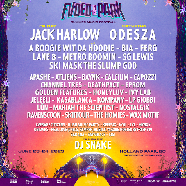 FVDED in the Park Lineup 2023 » Vancouver Blog Miss604