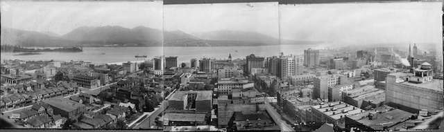 Panorama of Vancouver Harbour 1923 by Dominion Photo Company. Archives # 1399-626.1