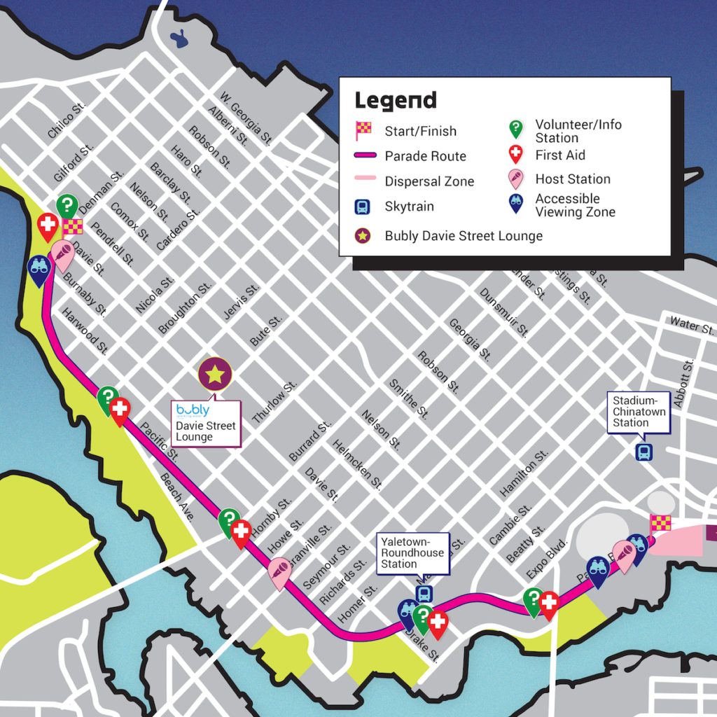 new route of the Vancouver pride parade 2023