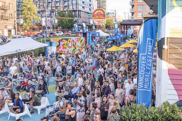 Vancouver Mural Festival Street Party at City Centre Artist Lodge. Photo by Gabriel Martins