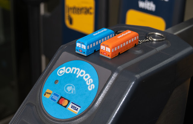 Mini-Trolley Compass keychain from TransLink