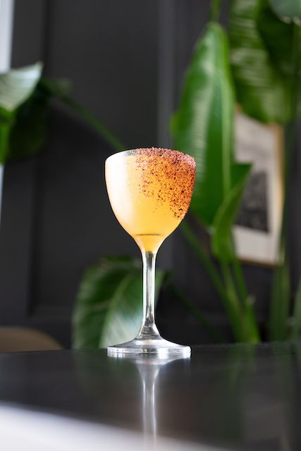 Orange cocktail in small glass from Published on Main