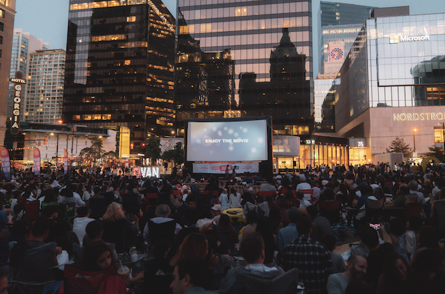 Free outdoor movies in Downtown Vancouver