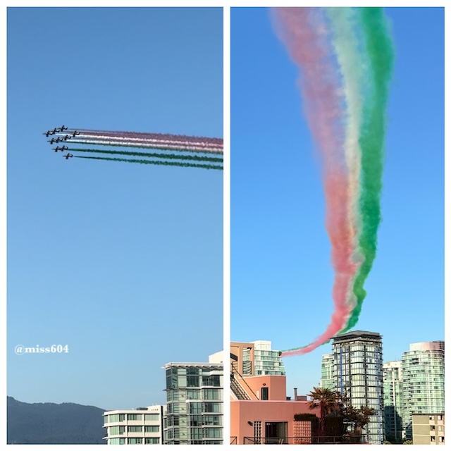 Italy's Frecce Tricolori Jets Flyover Downtown Vancouver » Vancouver ...