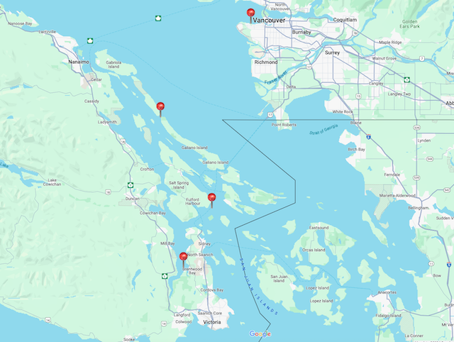 Swim Route - Jill Yoneda is Swimming 109km for Canuck Place