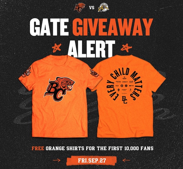 BC Lions Orange Shirt Day Reconciliation