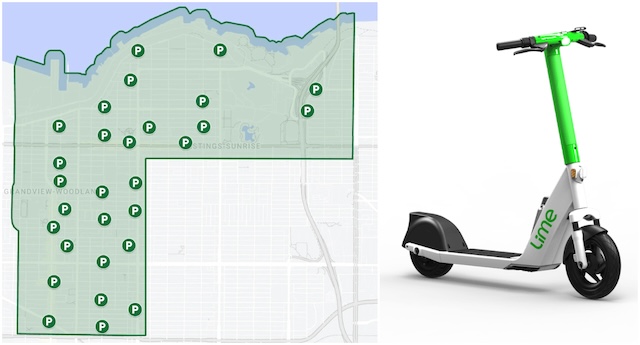 Lime Scooters Vancouver map