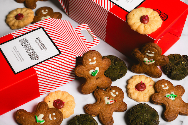 Gingerbread and sugar cookies by Beaucoup Bakery for Santa