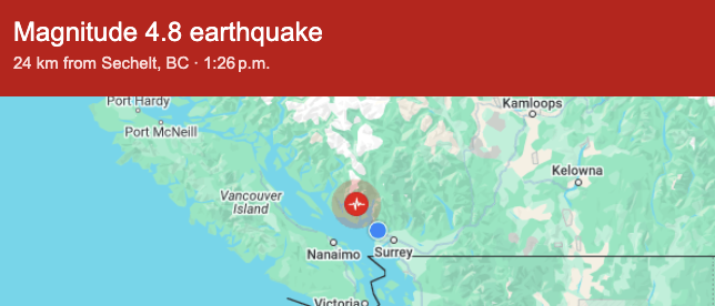 Vancouver Earthquake