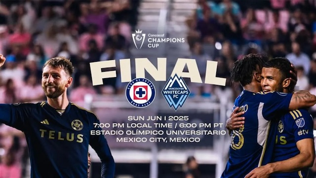 Vancouver Whitecaps FC have announced their plans for a public watch party as the 'Caps take on Cruz Azul in the Concacaf Champions Cup Final in Mexico on Sunday, June 1st.