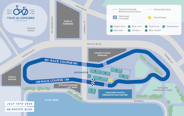 Tour de Concord - Free Bike Festival in Vancouver Map