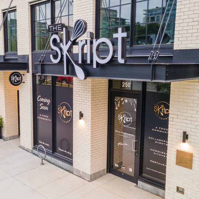 The exterior of Skript kitchen and commissary downtown