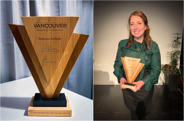 City of Vancouver Award of Excellence - Entrepreneurial Cornerstone Rebecca Bollwitt