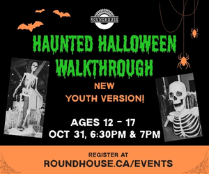 Haunted Halloween Walk-through for youth at the Roundhouse in Yaletown