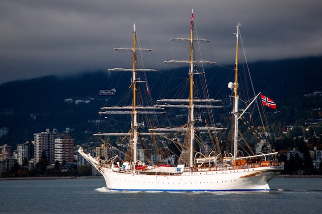 Norwegian tall ship Statsraad Lehmkuhl - Photo by Miss604 Rebecca Bollwitt