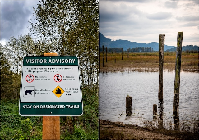 Visitor sign and a view of the marsh - Miss604 Photo