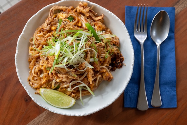 Sainam - Pad Thai Salted Egg Yolk with Crispy Oyster Mushroom - Credit Joanna Chu