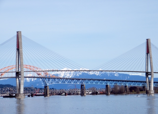 2009 Miss604 Photo of the SkyTrain on the SkyBridge and the old Pattullo Bridge