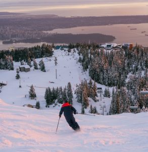 Grouse Mountain Sunset Skiing Photo Submitted